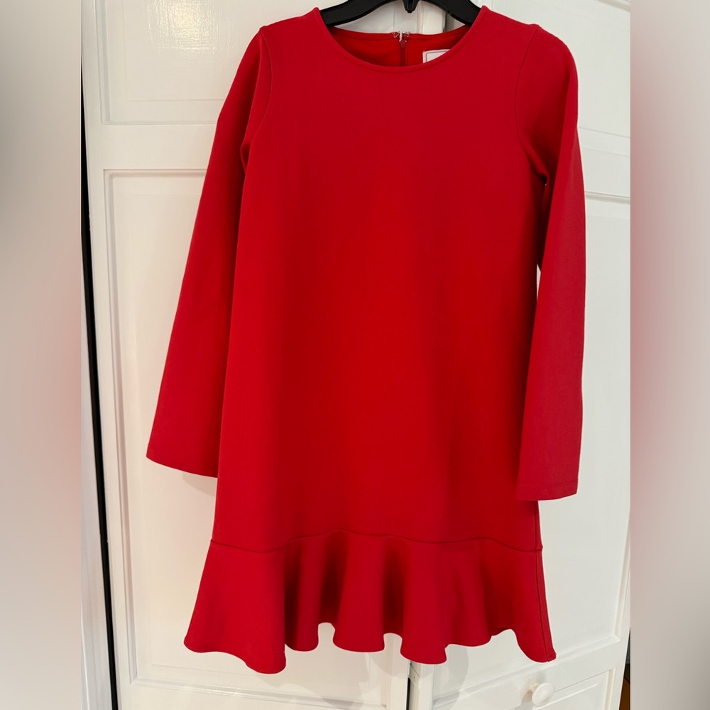 Classic Prep Childrenswear, Sophie Swing Dress in Lipstick Red, Size 14